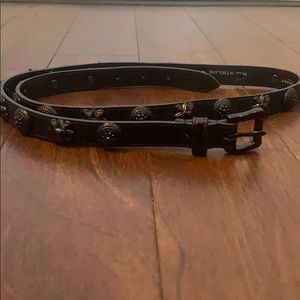 Burberry Black Leather Belt